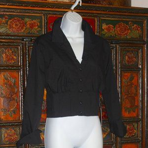 J For Justify Black Crop/Bustier/Blouse